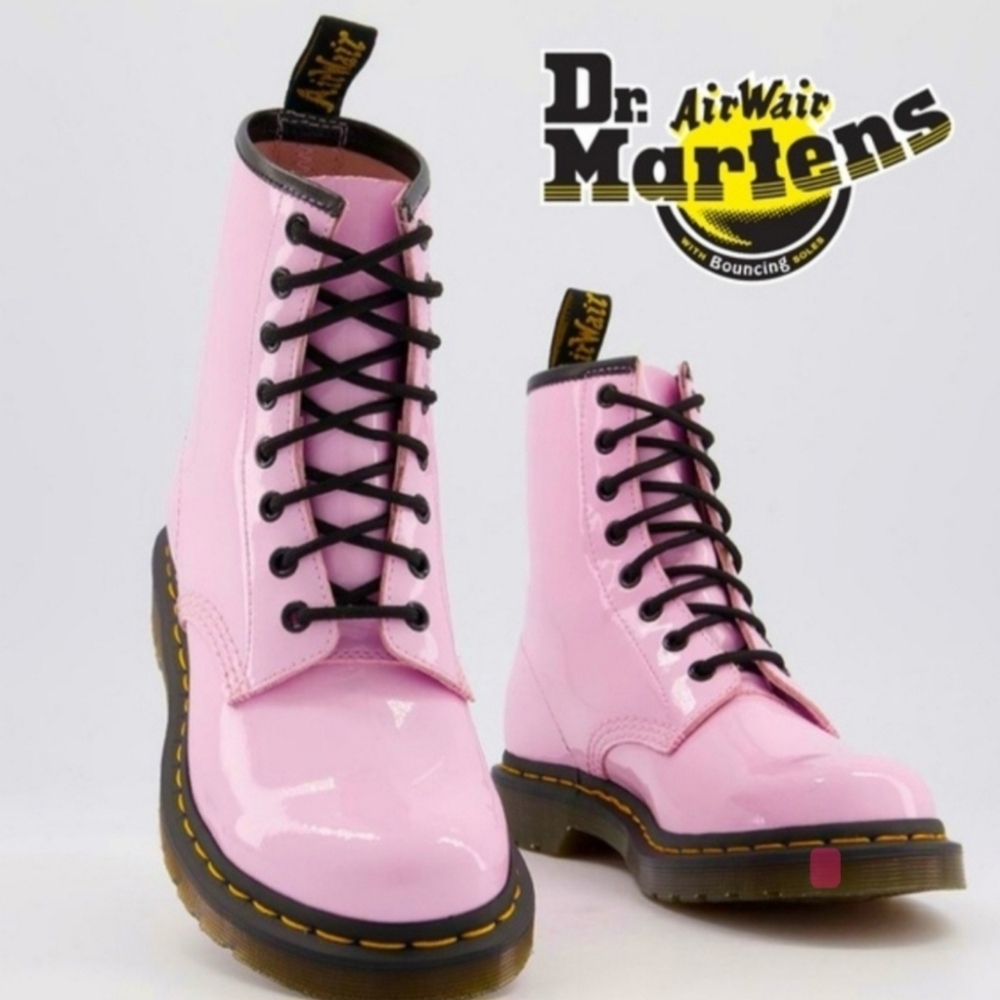 EU 37 Dr Martens 1460 Patent Leather Lace UpBoots